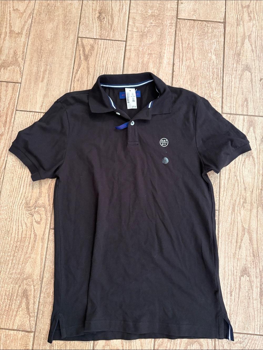 Aeropostale Black Men's Polo with Subtle Chest Logo